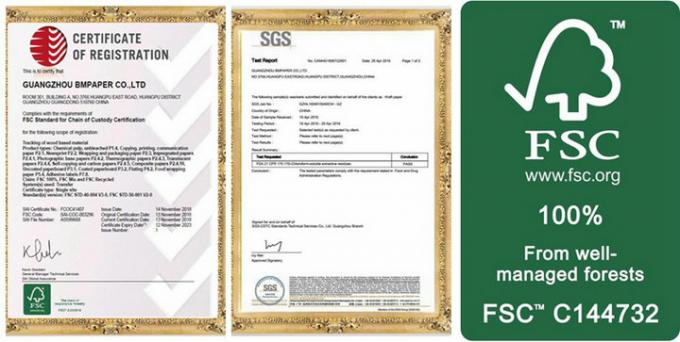 80gsm 90gsm Food Grade White Craft Paper for Making Flour / Surger Bags FDA FSC 