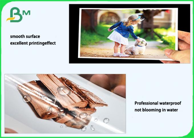 กระดาษภาพถ่าย RC กันน้ำขนาด A4 Glossy Adhesive Tear Resistant Waterproof RC Photo Paper A4 size