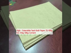 กระดาษไครฟอฟท์กระเป๋าขยายสูง 70-100 กรัม สําหรับ 25 กิโลกรัม 50 กิโลกรัมซีเมนต์