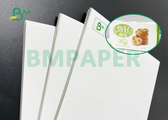 การพิมพ์ที่เหมาะสมที่สุด 20PT 24PT กระดาษแข็งสีขาว GS1 สำหรับบรรจุภัณฑ์อาหาร
