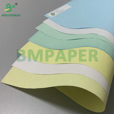 สีเหลือง สีฟ้า 55 กรัม 60 กรัม กระดาษไร้คาร์บอนเปล่า สําหรับใบเสร็จ ขนาดจดหมาย