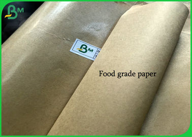 FDA ด้านเดียวเคลือบ PE กระดาษเกรดอาหารม้วน / 120g 90g 50g กระดาษคราฟท์สำหรับบรรจุภัณฑ์อาหาร