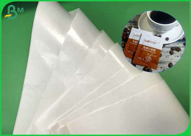 ความชื้น - หลักฐาน 1020 มม. 40gsm + 10gsm ม้วนกระดาษเคลือบ PE สำหรับบรรจุน้ำตาล