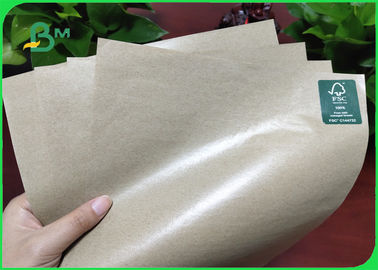 กระดาษท่ีต้านทานนำ้มันสีน้ำตาล 50 + 10G PE เคลือบกระดาษด้านเดียว