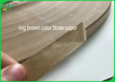 ไม่เป็นอันตรายม้วนมีสีสัน 60G ธรรมชาติกระดาษฟางสีน้ำตาลตัดกระดาษคราฟท์สีขาว