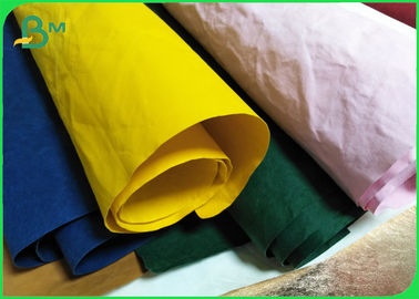 สีเหลืองธรรมชาติกระดาษคราฟท์ม้วนกระดาษย่อยสลายได้ 150 ซม. X 110 หลา