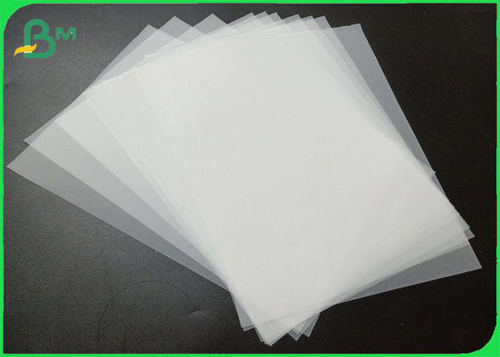 แผ่นกระดาษลอกลาย 73gsm 83gsm สีขาวโปร่งแสงสำหรับการพิมพ์