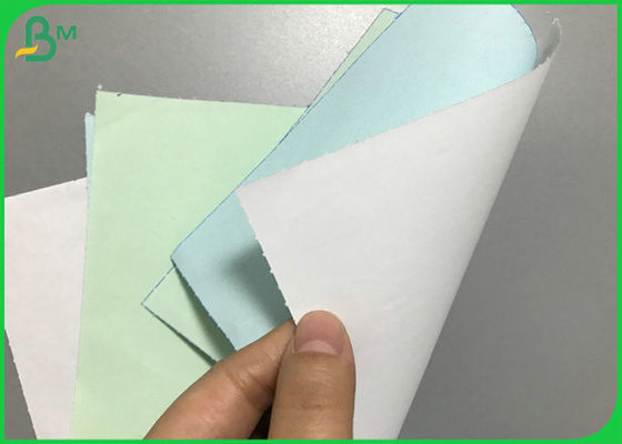 50gsm Blue Impression Carbonless NCR Paper Jumbo Roll สำหรับการพิมพ์ใบแจ้งหนี้