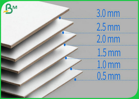 กระดาษแข็งสีขาวด้านเดียวหนา 2.5 มม. 3.0 มม. พร้อมปกสีเทากลับเป็นปกแข็ง