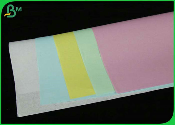 600mm ความกว้าง 50g Carbonless Paper สีขาว ฟ้า CB CFB CF Jumboll Roll