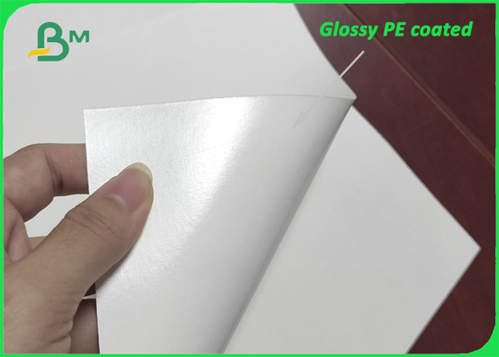 กระดาษเคลือบฟิล์ม PE ด้านเดียวเคลือบเงา 280g + PE 15g สำหรับถ้วยกระดาษ