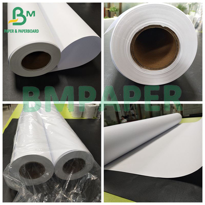 พับไม้บริสุทธิ์ CAD 80gsm Inkjet Plotter เลเซอร์คัดลอกกระดาษ 20Lb 24inch 150ft