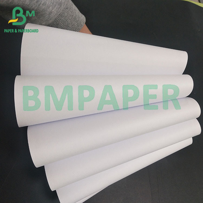 พับไม้บริสุทธิ์ CAD 80gsm Inkjet Plotter เลเซอร์คัดลอกกระดาษ 20Lb 24inch 150ft