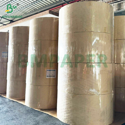 500 มม ความแข็งแรงสูง 70 90 GSM สีน้ําตาล กระดาษ Kraft Pure Roll Packaging