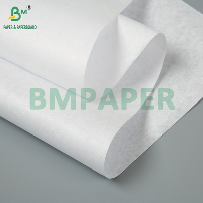 35GSM 40GSM MG กระดาษไครฟอฟท์สีขาว สําหรับกระเป๋าอาหารรวดเร็ว 715 มม ความแข็งแรงดี