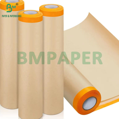 70gm สีรถยนต์ Pretaped Kraft กระดาษสเปรย์ ครอบคลุมการป้องกัน