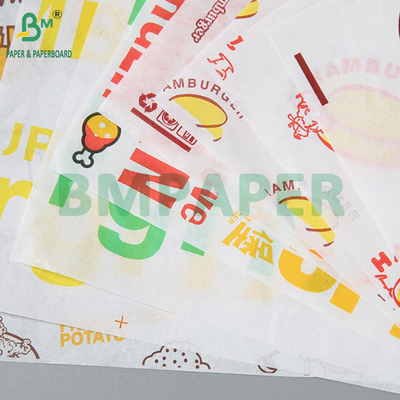 38gm แฮมเบอร์เกอร์กันไขมัน แพคเกจเกรดอาหาร กระดาษปูน