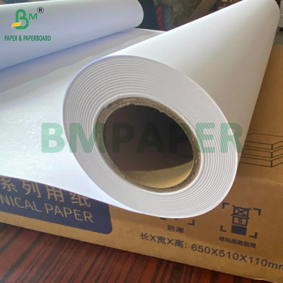 กระดาษขนาดกว้าง 20lb สําหรับการวาด CAD ขนาด 36 นิ้ว x 150 ฟุต 2' Core ขาวสูง