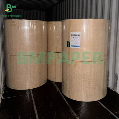 120GSM กระเป๋าสะพายมือความทนทานต่อการแตกสูง กระดาษถุง Kraft สีน้ําตาล
