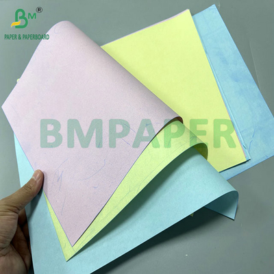 50 กรัม 55 กรัม สีน้ําเงินเหลือง สี NCR กระดาษใบชําระเงินไร้คาร์บอน ขนาด 640 x 900 มม