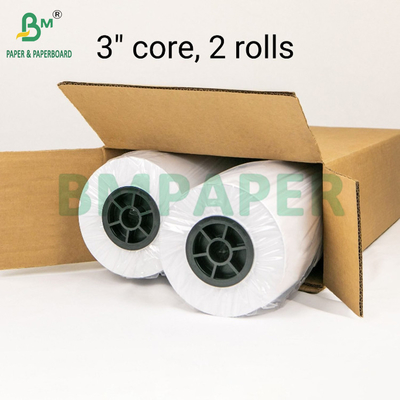 20# กระดาษลอกสีขาวธรรมดา สําหรับเครื่องพิมพ์แบบ Inkjet ขนาดใหญ่ 24 In x 150 Ft