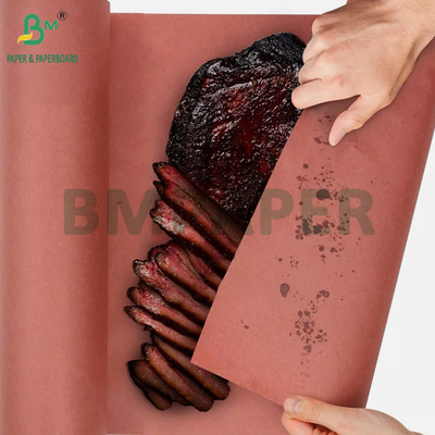 60gm หนังสือบาร์บีควีจ์สีชมพู ไม่ขนผง สําหรับการสูบบุหรี่เนื้อ 18' x 175 ฟุต