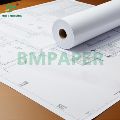 24" x 150" CAD 20lbs Bond Inkjet Wide Format Plotter Paper สําหรับกราฟ 2′′ CORE