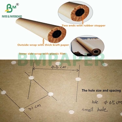 60 กรัม 70 กรัม กระดาษ perforated Kraft 66 " X 300 yards สําหรับการกระจายและตัด