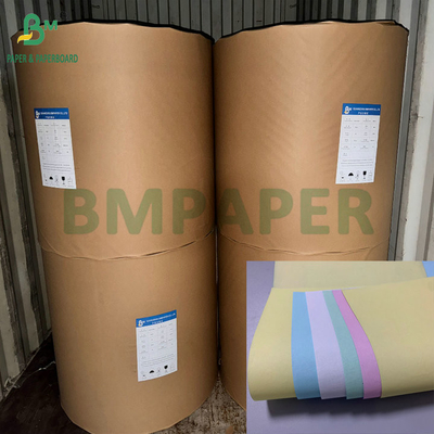 กระดาษไร้คาร์บอนสีขาวสีฟ้า 20lb 8.5x14' สําหรับทําหนังสือใบเสร็จ