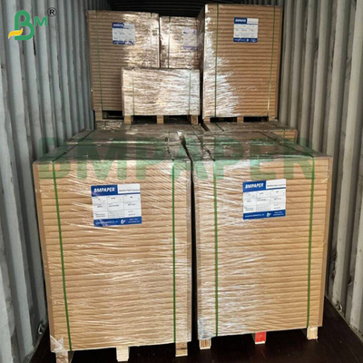 60 กรัม สีน้ําตาล สายสับ Kraft Gift Wrap จุดจบกระจ่างด้านเดียว ความทนทานสูง