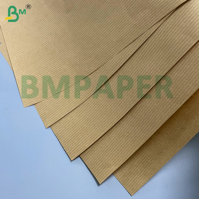60 กรัม สีน้ําตาล สายสับ Kraft Gift Wrap จุดจบกระจ่างด้านเดียว ความทนทานสูง