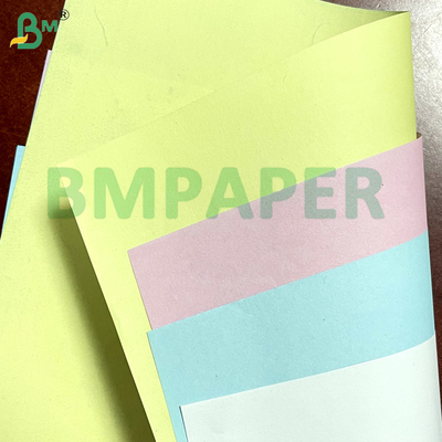 55gsm ภาพว่างสีขาว / สีฟ้า กระดาษไร้คาร์บอน รอลล์และแผ่นสําหรับการพิมพ์ใบเสร็จ NCR CB / CF / CFB
