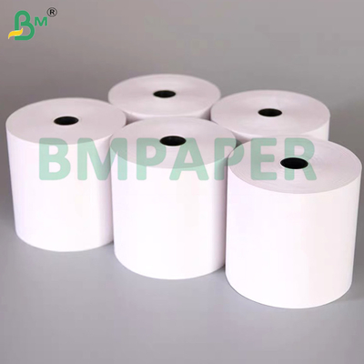 กระดาษความร้อนสำหรับเครื่องบันทึกเงินสด 60 กรัม 65 กรัม กระดาษความร้อนใสสำหรับป้ายการจัดส่ง ตั๋ว และบัตรผ่านขึ้นเครื่อง