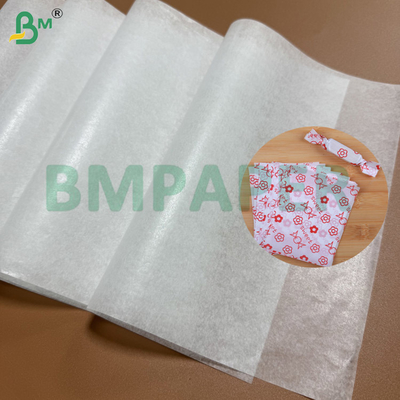 30gsm Food-Safe Wax Coated White Base Paper For Candy Wrapping 900mm 1050mm