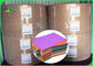 100% ไม้เยื่อกระดาษพื้นผิวเรียบ 80gsm กระดาษสีตรงข้ามสีเขียวสำหรับ DIY