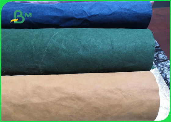 รีไซเคิลเป็นมิตรกับสิ่งแวดล้อมกระดาษคราฟท์สีแดงล้างทำความสะอาดได้สำหรับถุงขนม 150 ซม. * 100 ม