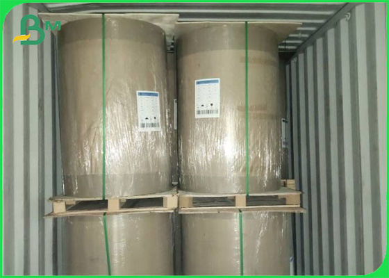 เยื่อไม้กระดาษหัตถกรรมสีน้ำตาลบางม้วนจัมโบ้ 80gsm 90gsm ทำถุงช้อปปิ้ง