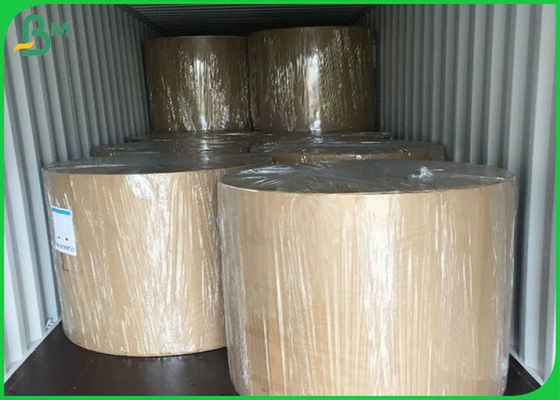 FSC ผ่านการรับรอง 50GSM ถึง 160GSM กระดาษคราฟท์สีน้ำตาลสำหรับบรรจุ