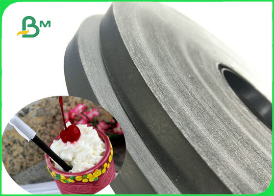 ม้วนกระดาษ Slitted สีดำเกรดอาหาร 60gsm สำหรับการดื่ม FDA FSC