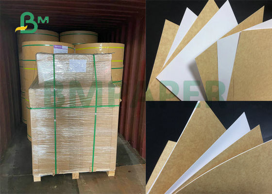 100% อาหารเกรด 325gr 365gr ม้วนกระดาษคราฟท์เคลือบสำหรับกล่องบรรจุภัณฑ์อาหารพิมพ์