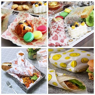 กระดาษสีขาวกันไขมันประเภทอาหาร Jumbo Roll 40GSM 45GSM สําหรับการพิมพ์แบบ Flexo