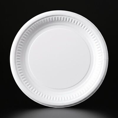 ผิวเคลือบ PET กระดาษจานอาหาร วัสดุ กระดาษจานอาหารสีขาว