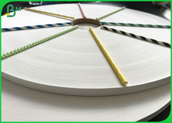 เป็นมิตรกับสิ่งแวดล้อม 60gsm 120gsm ฟางกระดาษม้วนด้วย FSC องค์การอาหารและยาสำหรับแถบหลอด