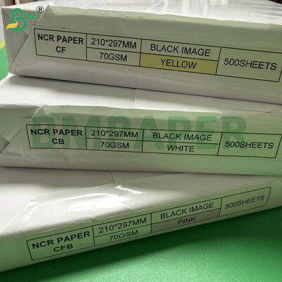 70gm Digital NCR กระดาษไร้คาร์บอน A4 210x297mm CFB สีชมพู