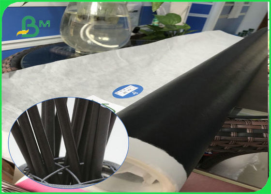 60gsm 120gsm สีดำฟางอาหารเกรดกระดาษม้วนด้วย FSC อนุมัติ FDA กระดาษย่อยสลายได้