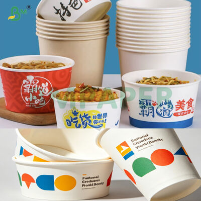 High Stiffness PE Laminated Paper For Disposable Hot Soup Noodle Bowl Printable