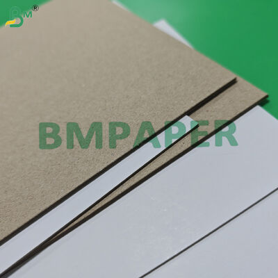 แผ่นไม้อัด Chipboard เคลือบสีขาว 1ｍｍ 2 มม. หลังสีเทามีความแข็งสูง 79 x 109 ซม.