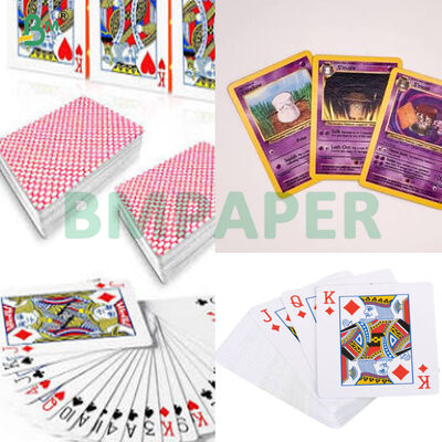 กระดาษการ์ดเล่น TCG เยื่อไม้บริสุทธิ์แกนดำ 320 แกรม
