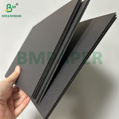 กระดาษแข็งลูกฟูก F Flute สีดำ 1.5 มม. 1.7 มม. สำหรับบรรจุภัณฑ์ 1000 x 1420 มม.