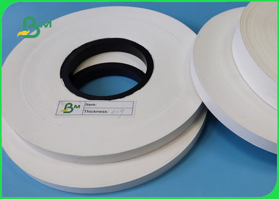 28g &amp; 60g &amp; 120g ฟางกระดาษสีฟ้าม้วนพิมพ์ FSC และ FDA แถบยืดหยุ่น